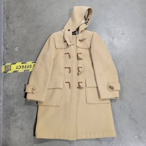 Vintage beige coat, duffle coat beige wool original Dolomite duffle coat, winter